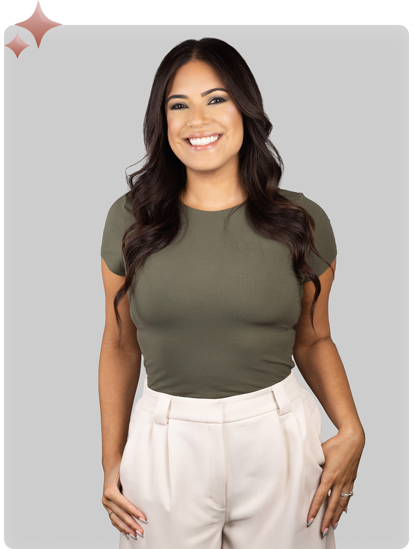 Ana Paola with pink sparkles